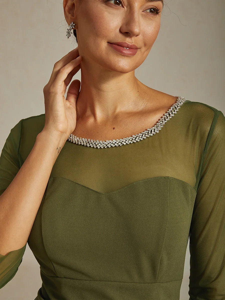 Robe midi ajustée avec drapé