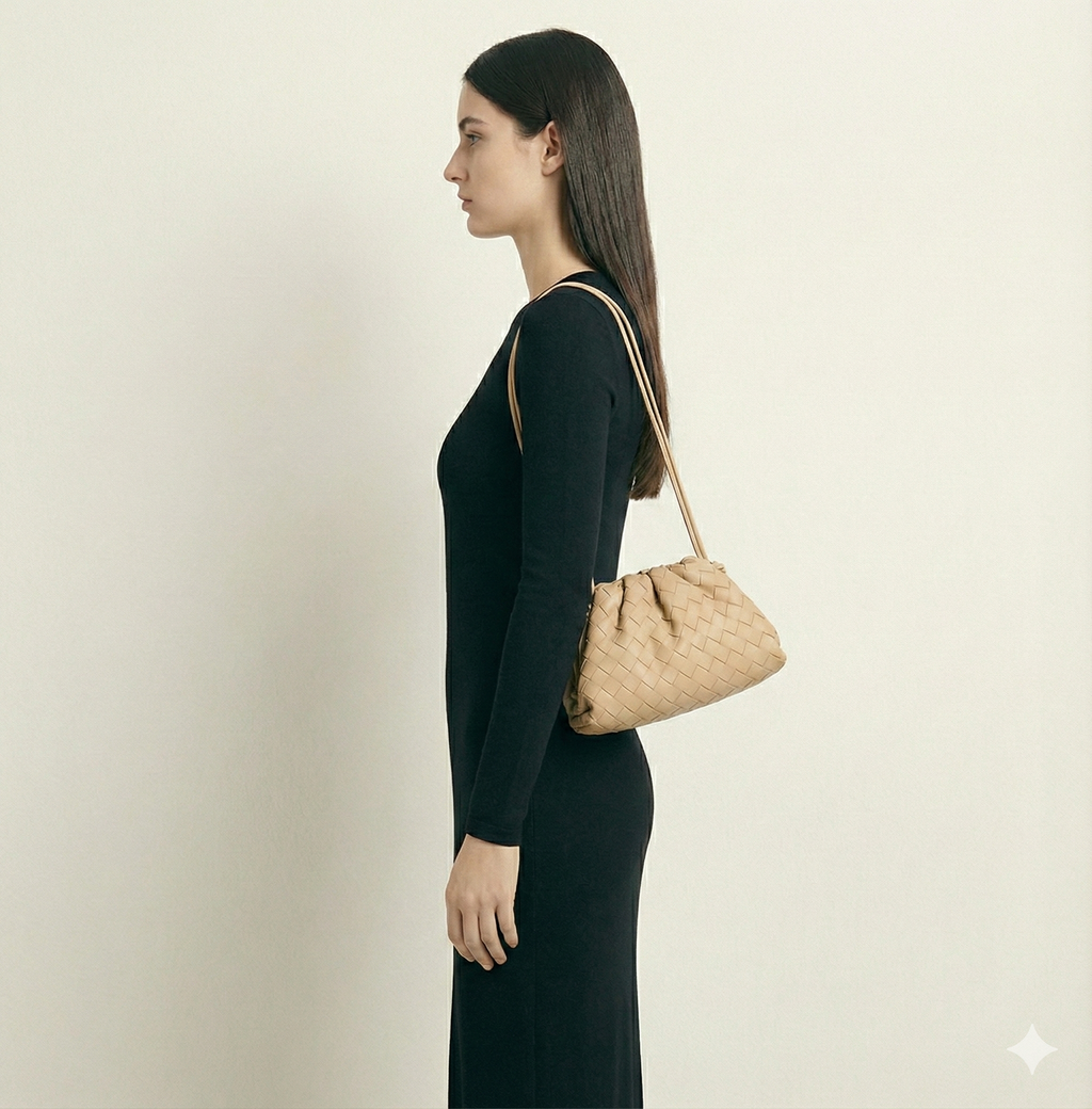 Sac pochette tressé Wendy