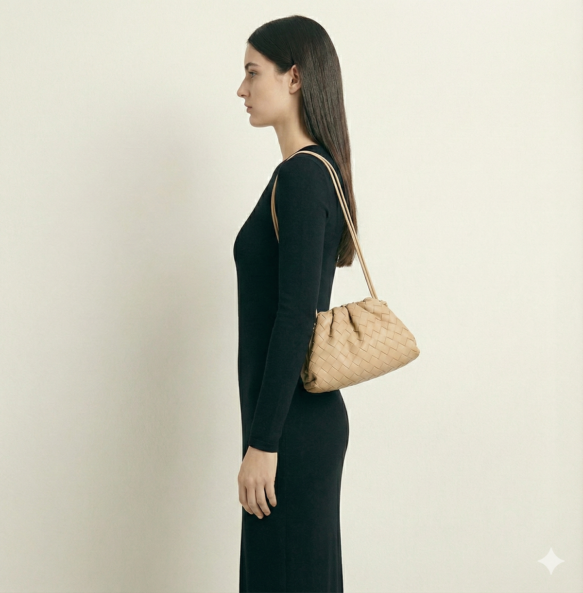 Sac pochette tressé Wendy