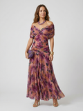 Robe longue à décolleté en V