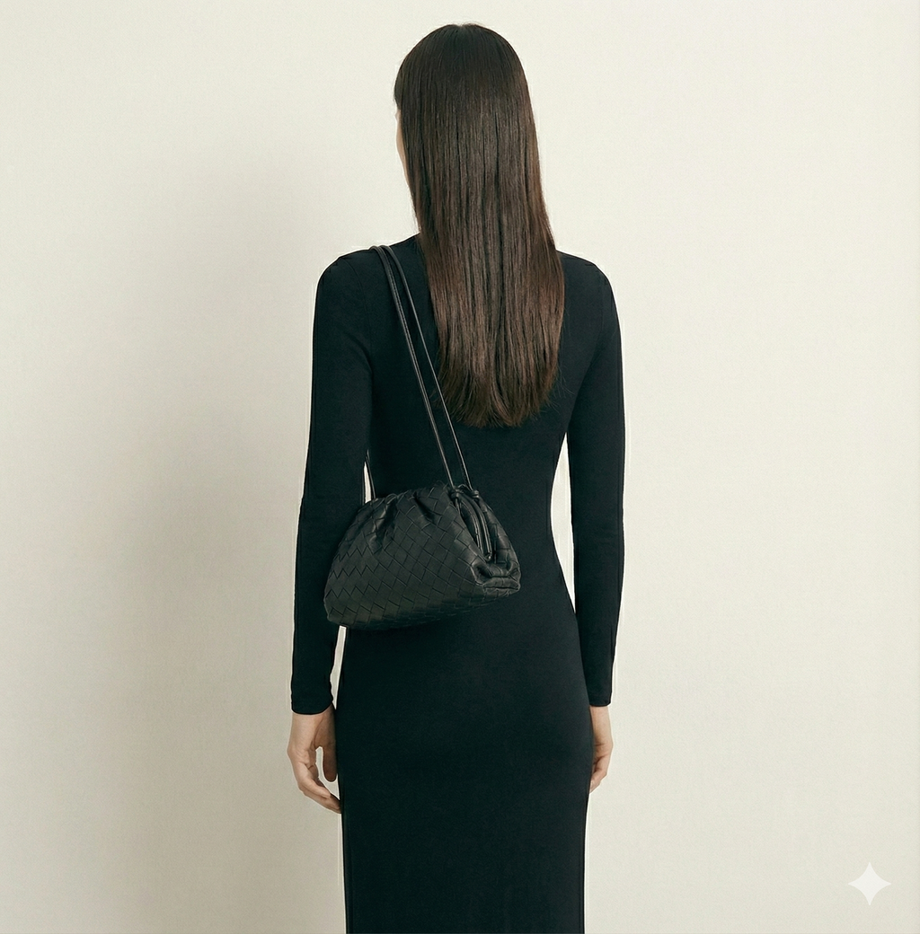 Sac pochette tressé Wendy
