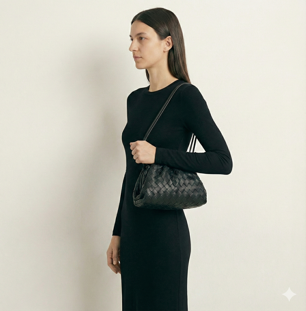 Sac pochette tressé Wendy