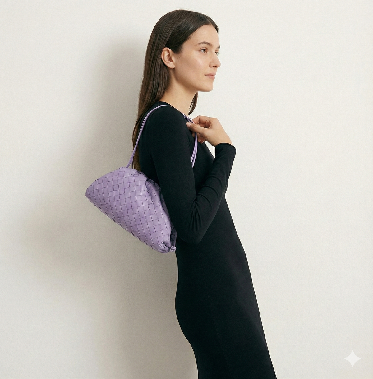 Sac pochette tressé Wendy