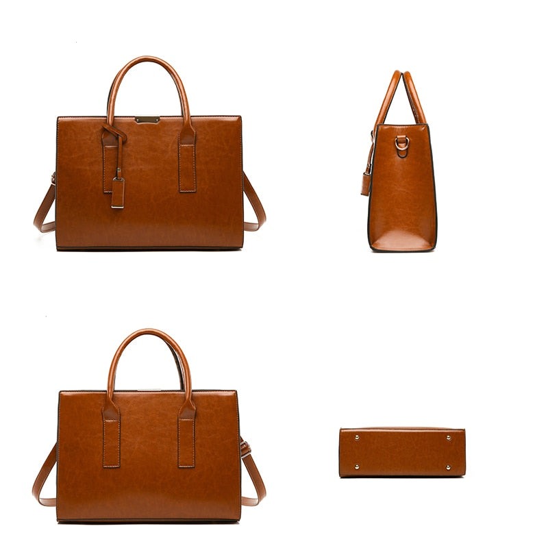 Ensemble sac en cuir + 2 portefeuilles - Zayna