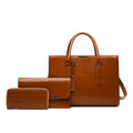 Ensemble sac en cuir + 2 portefeuilles - Zayna