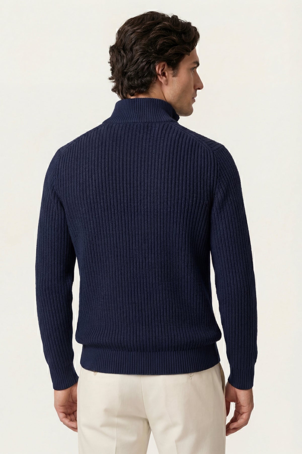 Sandron Knit Zip bleu marine