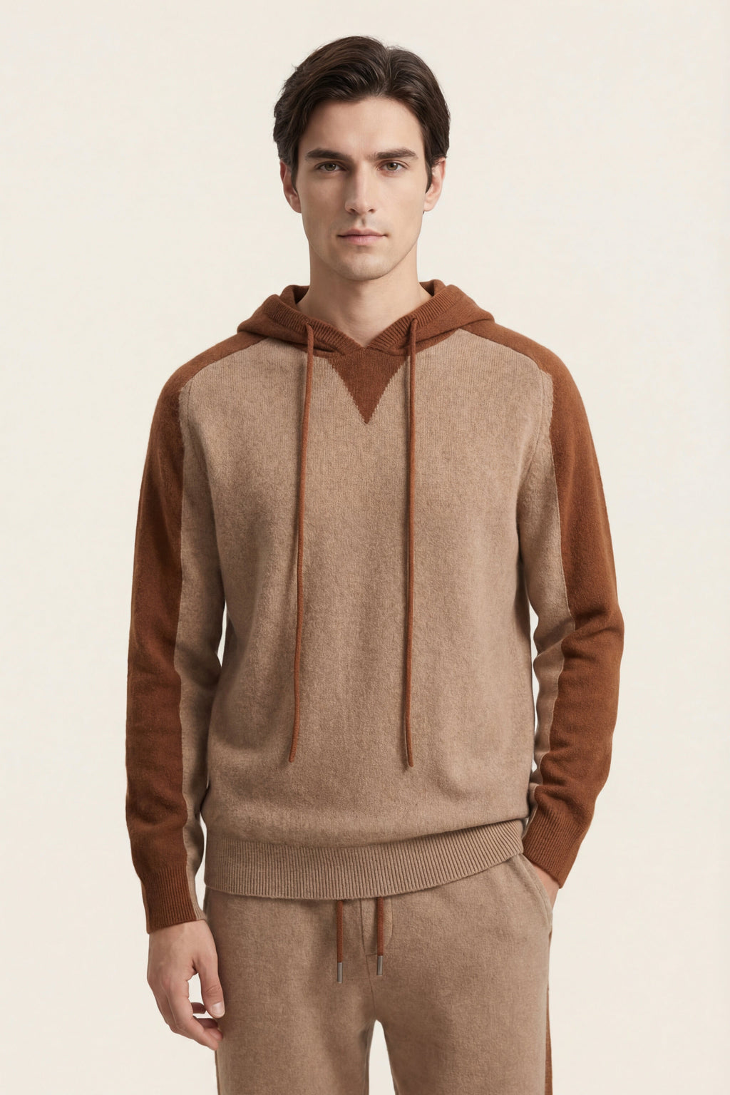 Ensemble Signature beige à capuche
