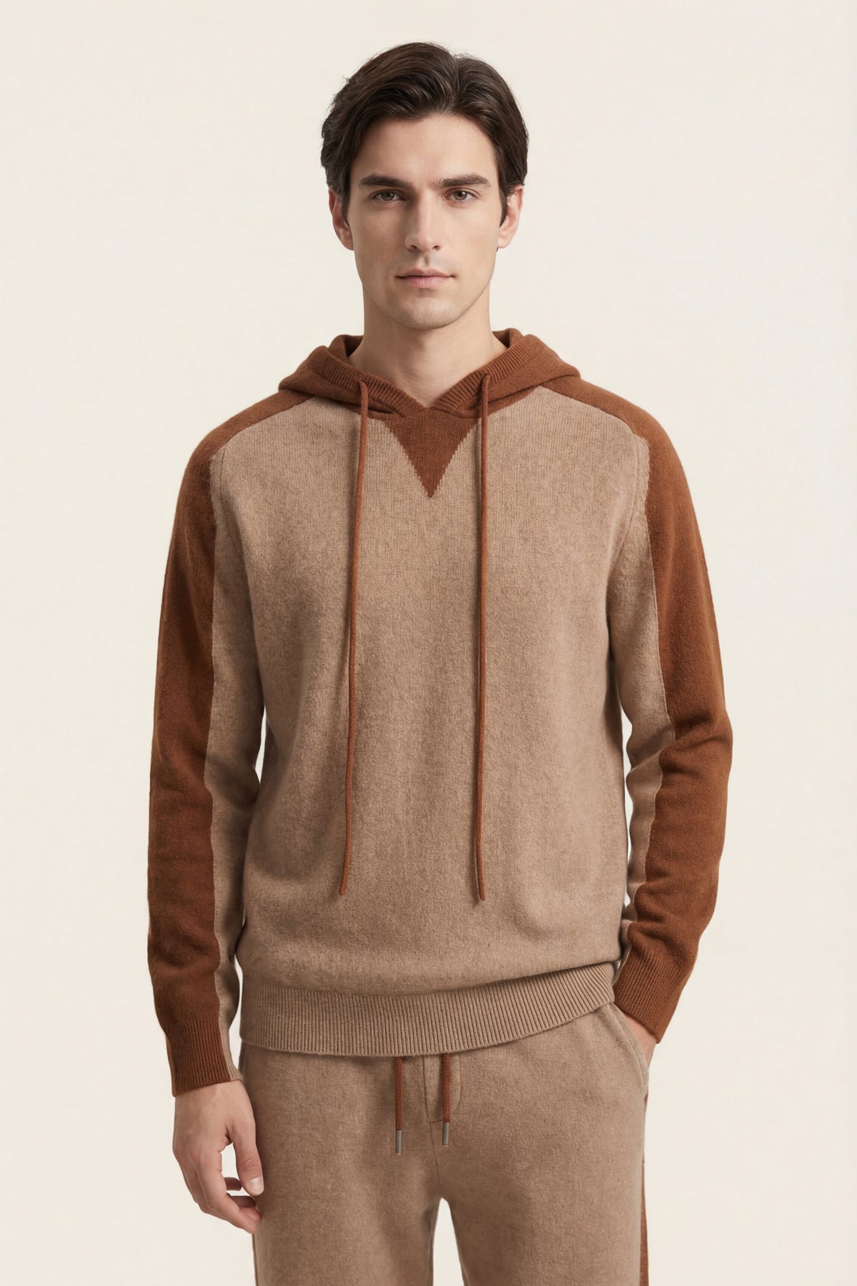 Ensemble Signature beige à capuche