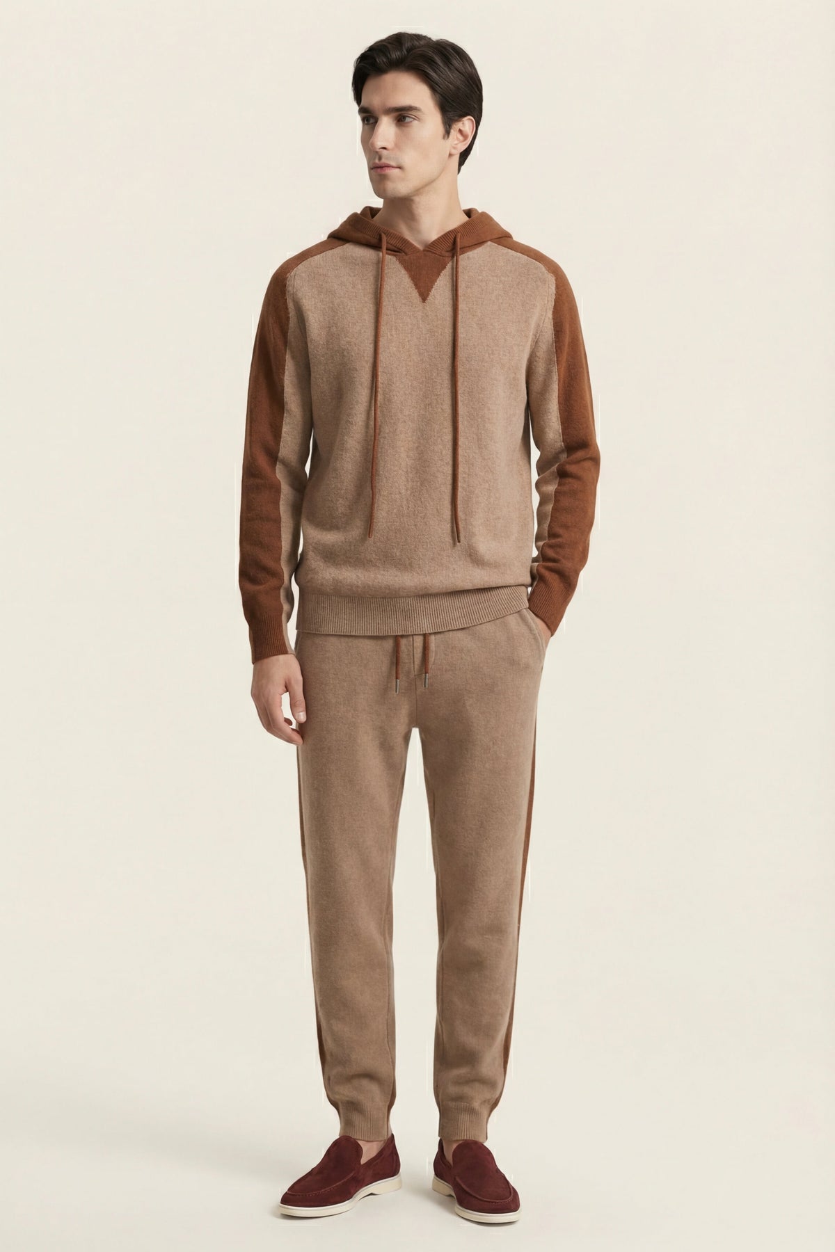 Ensemble Signature beige à capuche