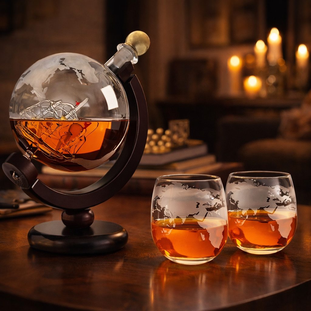 Carafe à whisky - Édition Carte du Monde