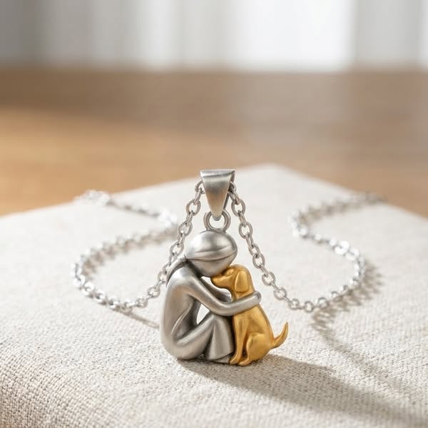 Pendentif « Amitié éternelle » – Symbole de l’amour entre une femme et son chien