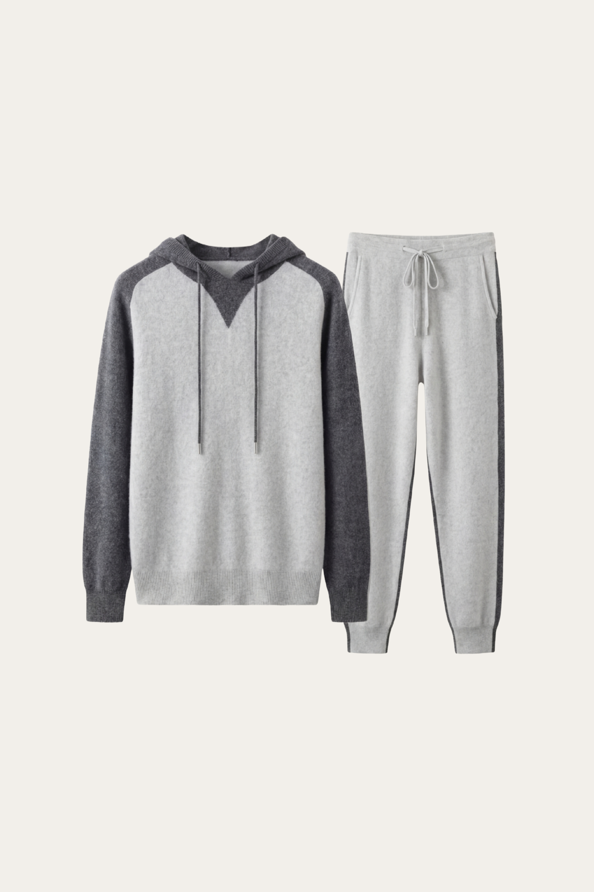 Ensemble Signature gris à capuche
