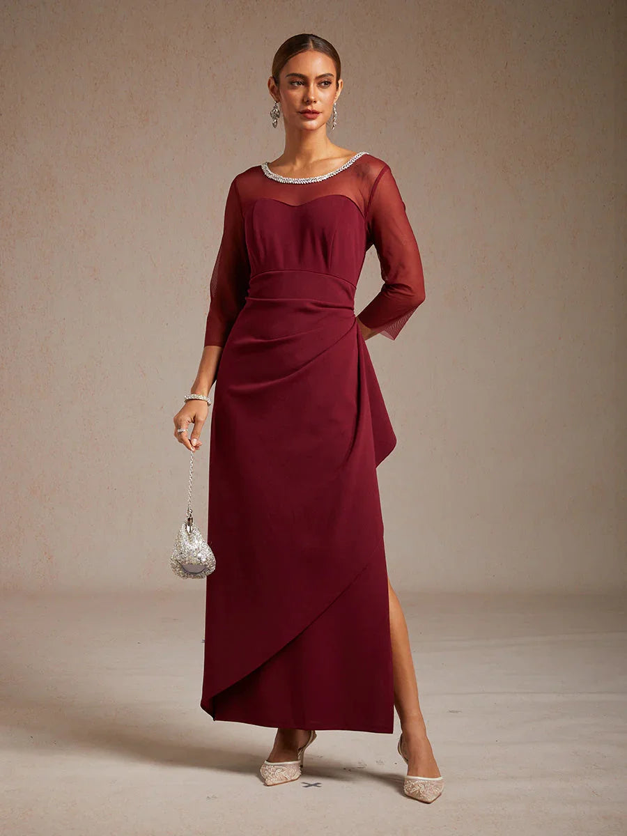 Robe midi ajustée avec drapé