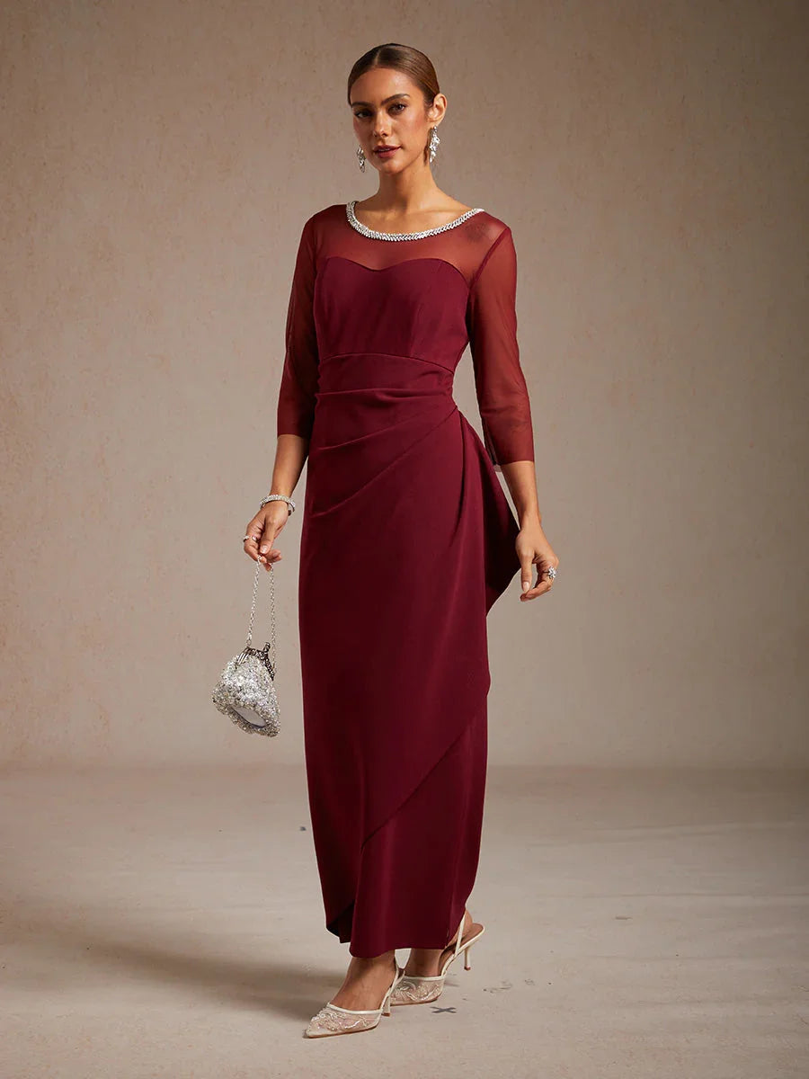 Robe midi ajustée avec drapé