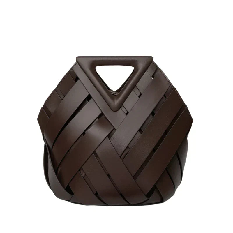 Bolso trenzado de diseño estructurado