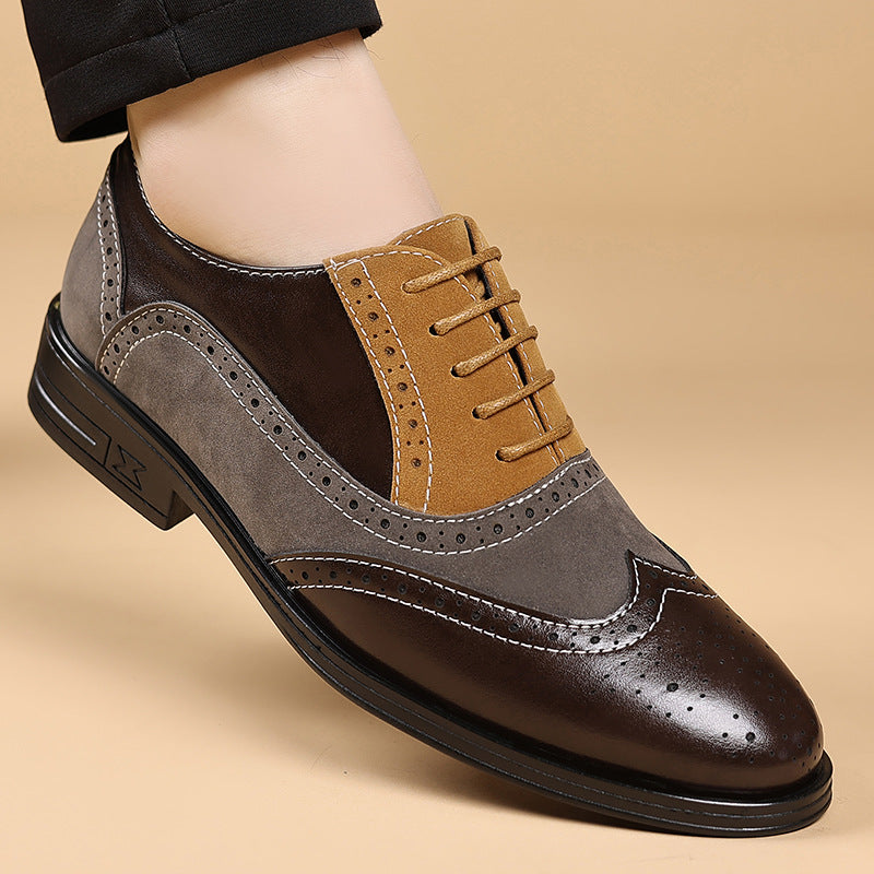Chaussures Brogue Whitmore en Cuir et Daim