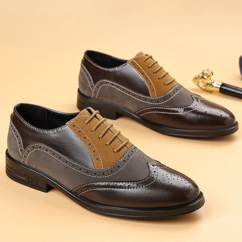 Chaussures Brogue Whitmore en Cuir et Daim