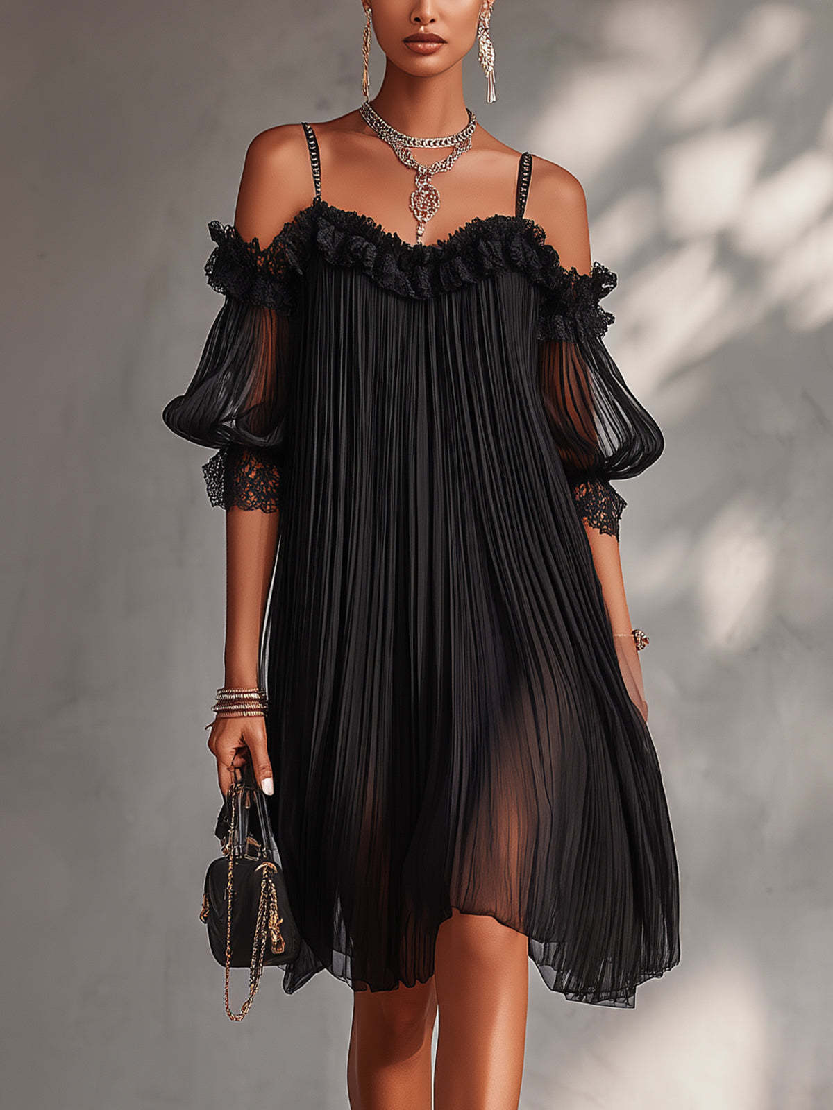 Aurora | Robe Longue Chiffon Col V