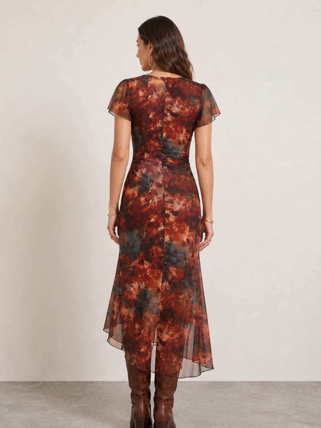 Robe midi avec détail drapé
