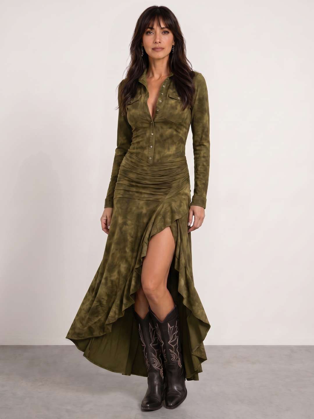 Robe cowboy à volants