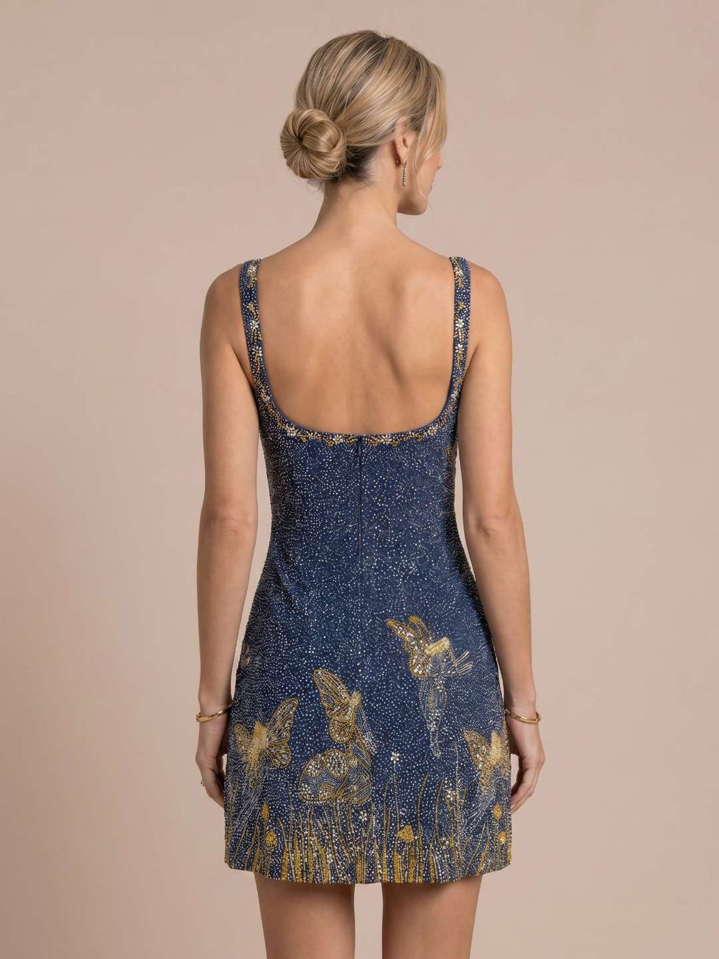 Robe mini à paillettes célestes