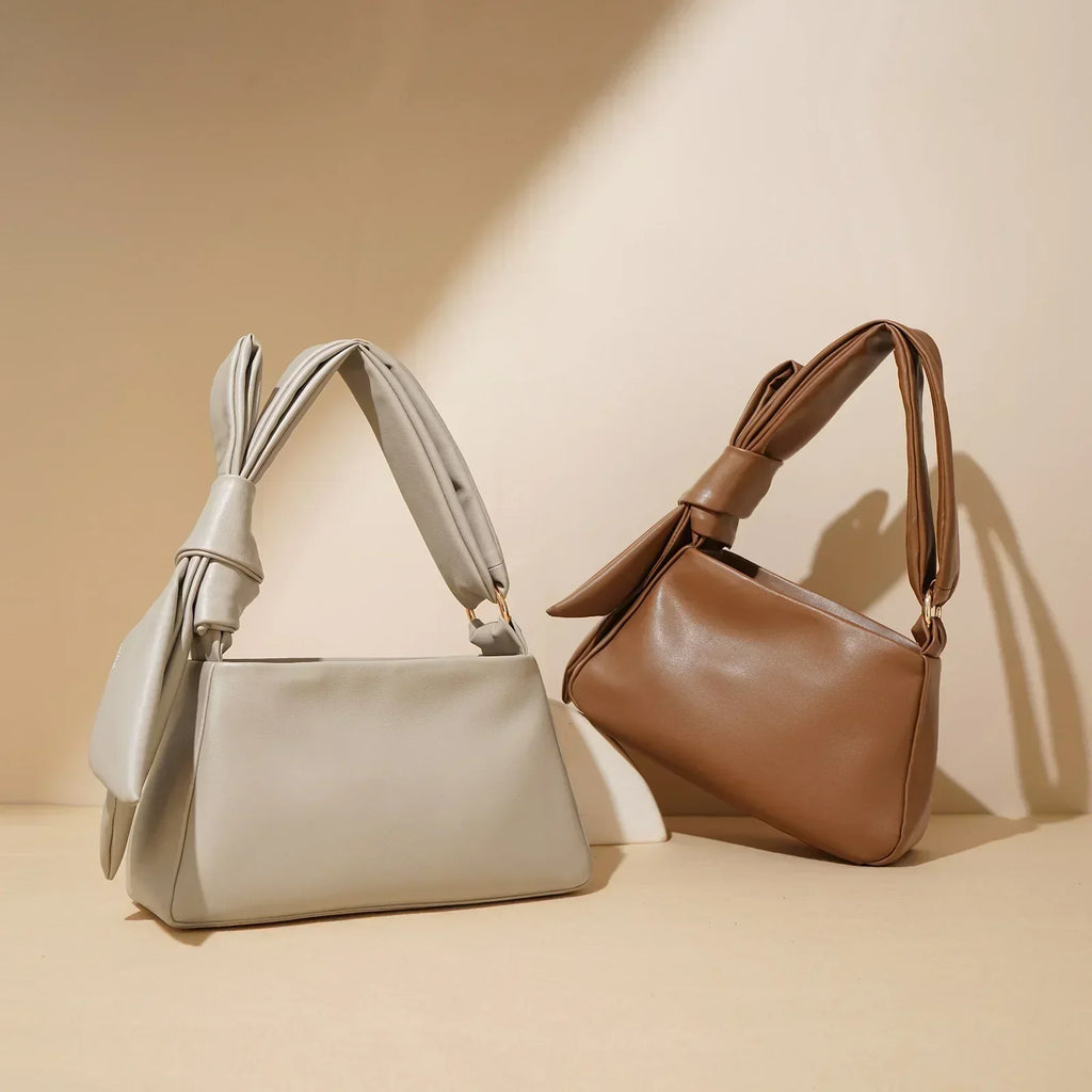 Sac bandoulière en cuir avec nœud Hilda