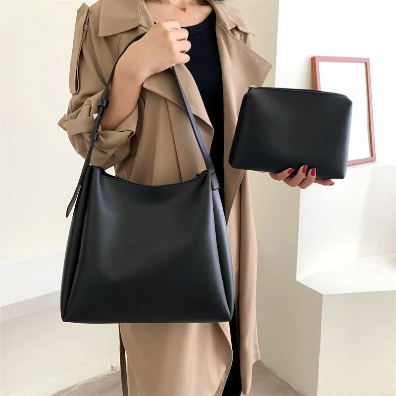 Sac en cuir + pochette - Glass