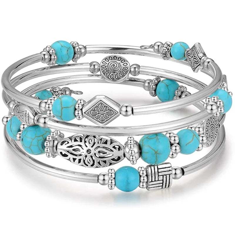 Arianna | Mehrlagiges Armband aus Naturstein