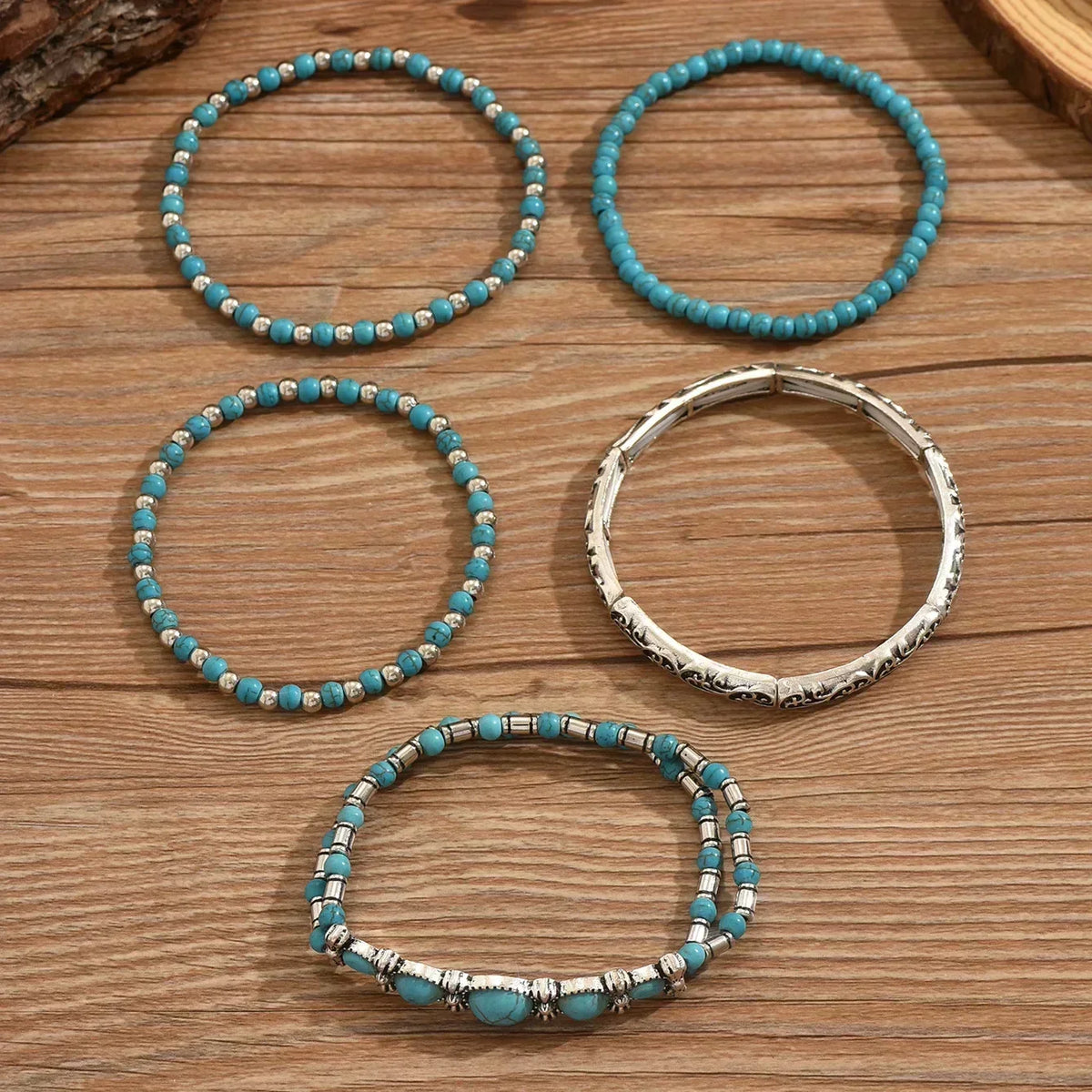 Diane | Ensemble de bracelets turquoise