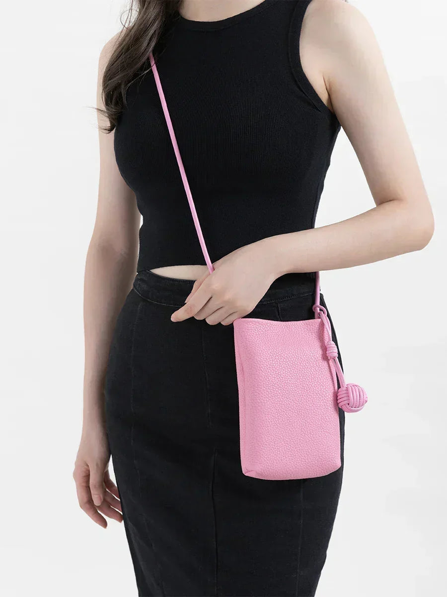 Petit sac pour téléphone en cuir Sarah