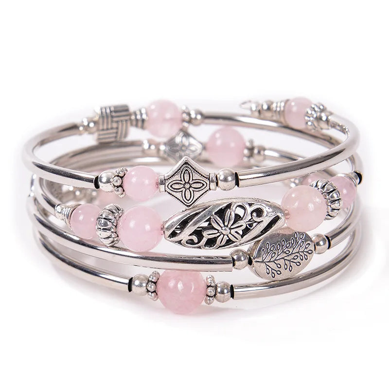 Arianna | Mehrlagiges Armband aus Naturstein