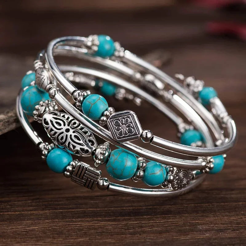 Arianna | Mehrlagiges Armband aus Naturstein