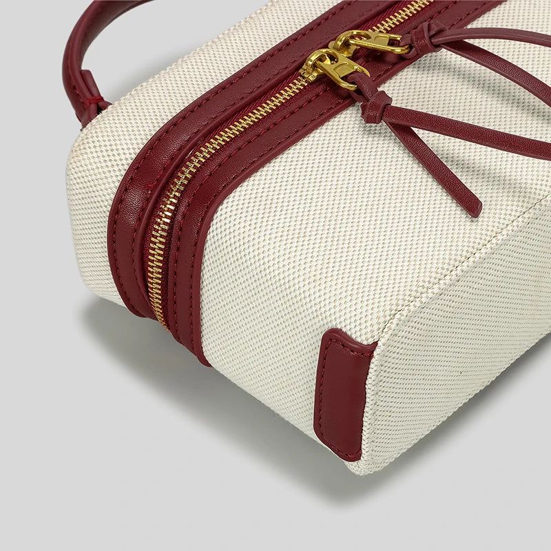 Sac bandoulière caisse en toile Fernanda
