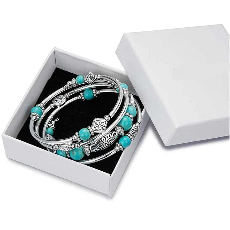 Arianna | Mehrlagiges Armband aus Naturstein