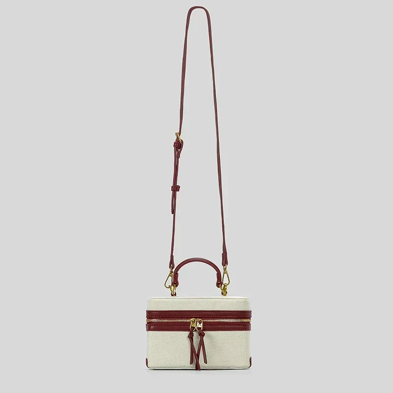 Sac bandoulière caisse en toile Fernanda