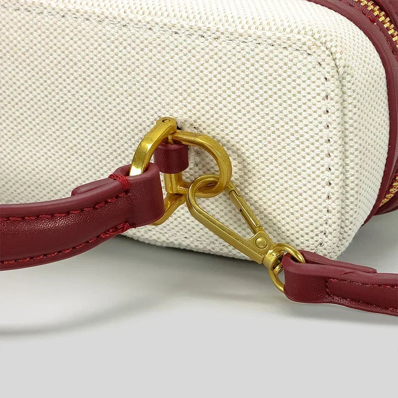 Sac bandoulière caisse en toile Fernanda