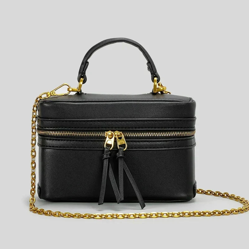 Sac bandoulière caisse en toile Fernanda