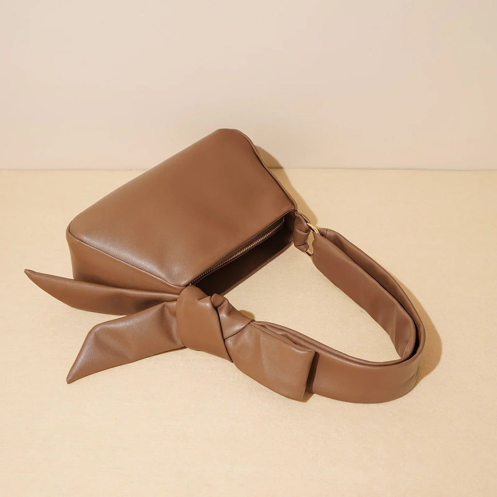 Sac bandoulière en cuir avec nœud Hilda