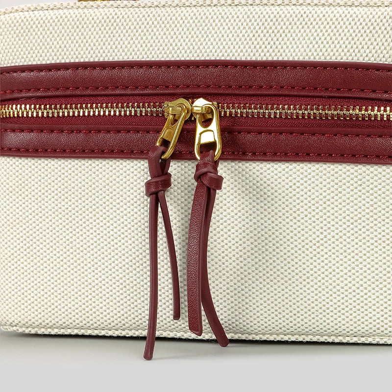 Sac bandoulière caisse en toile Fernanda