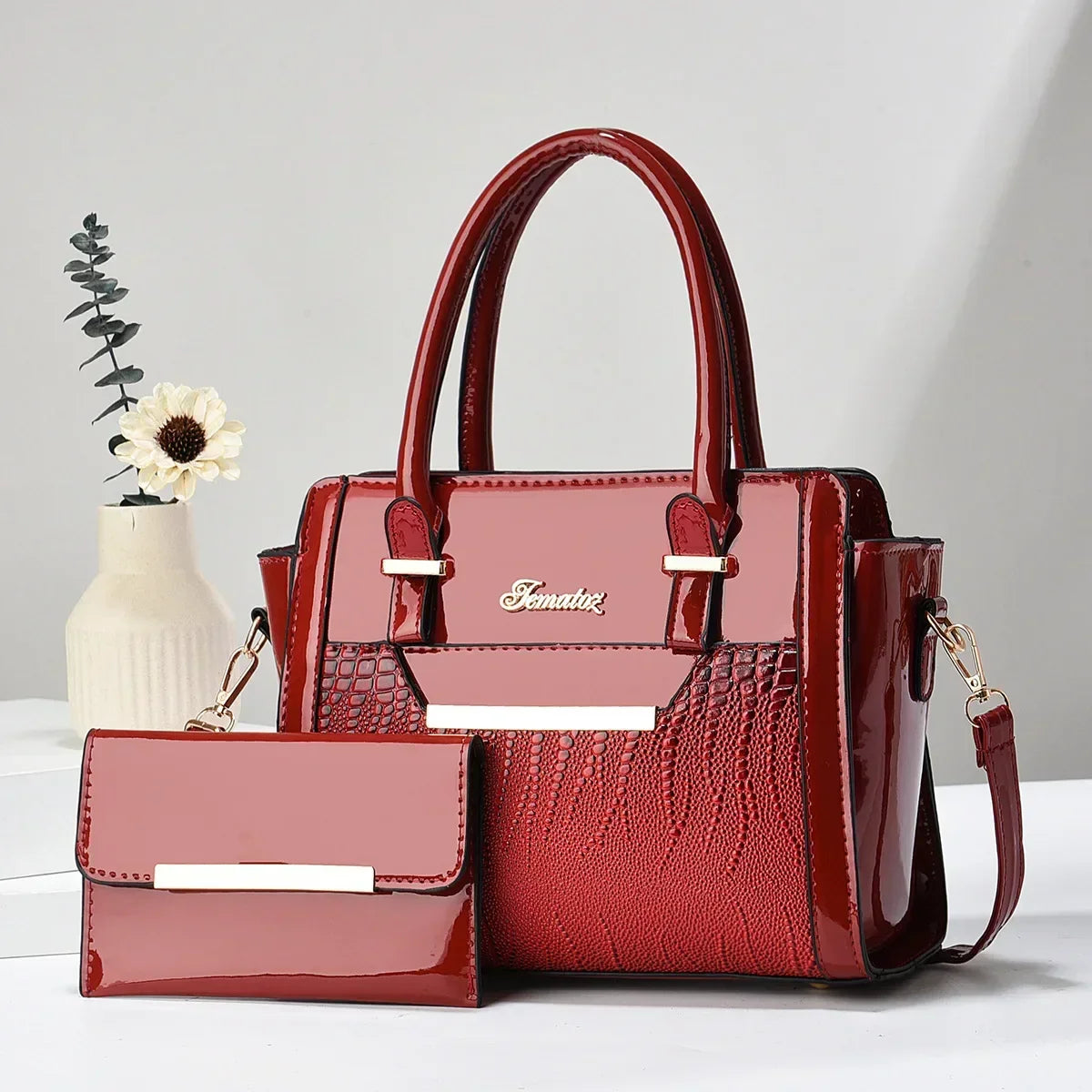 Ensemble sac et portefeuille en cuir - Cror
