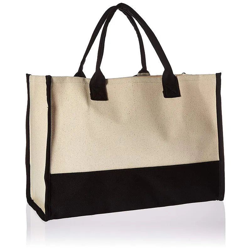 Sac en toile à initiales personnalisées
