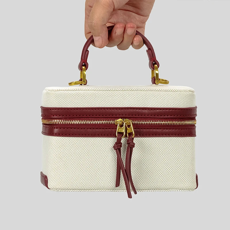 Sac bandoulière caisse en toile Fernanda