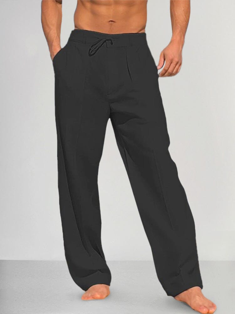 Torino – Pantalon droit en coton et lin