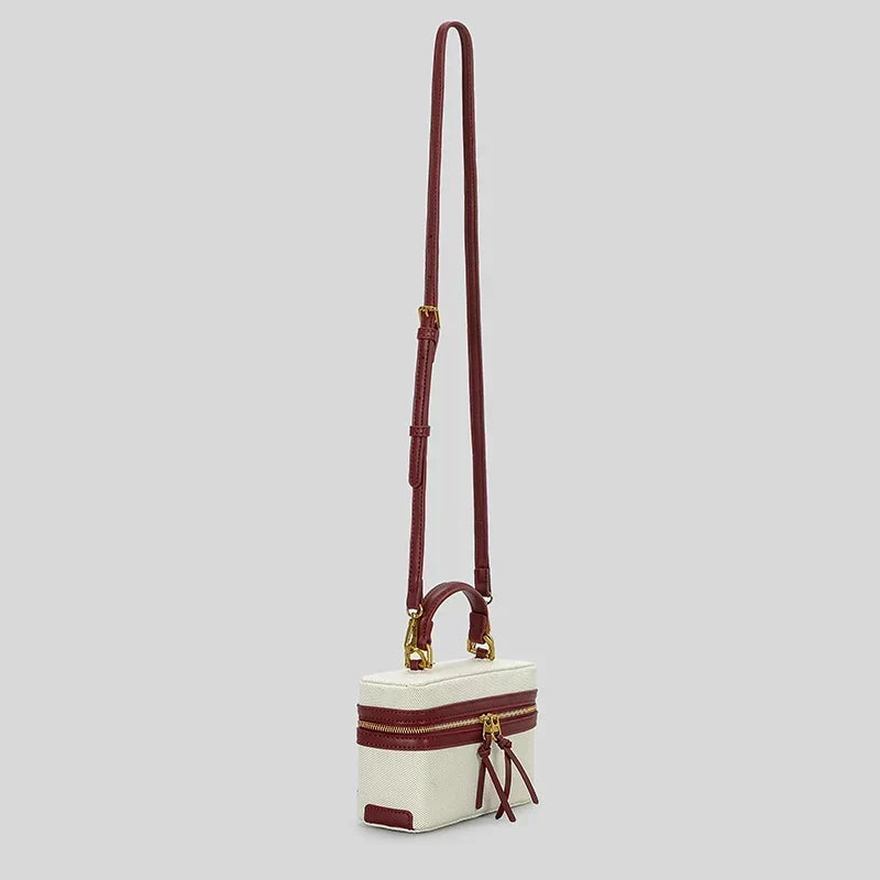 Sac bandoulière caisse en toile Fernanda