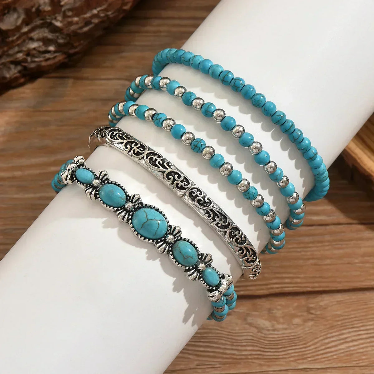 Diane | Ensemble de bracelets turquoise