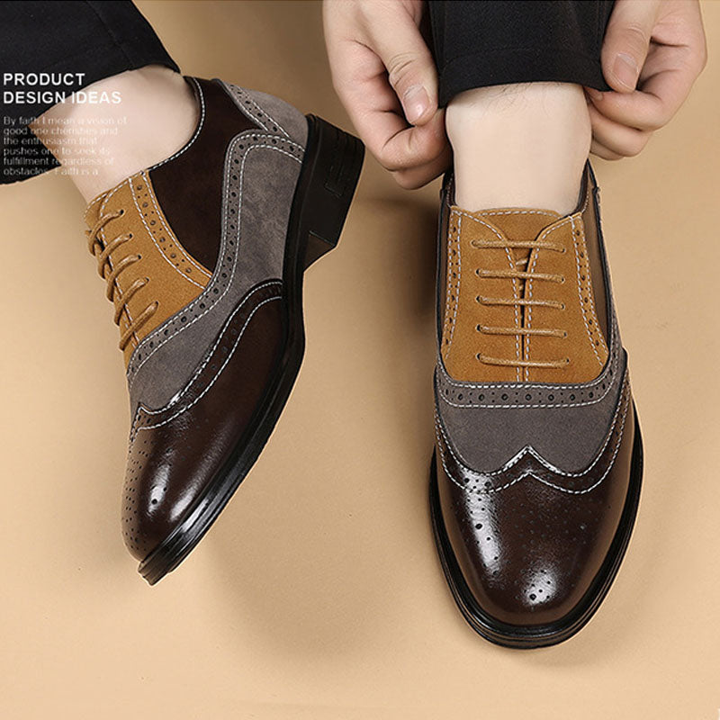 Chaussures Brogue Whitmore en Cuir et Daim