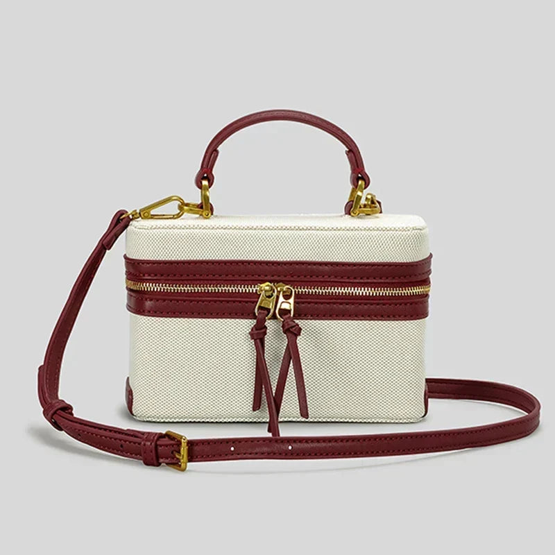 Sac bandoulière caisse en toile Fernanda