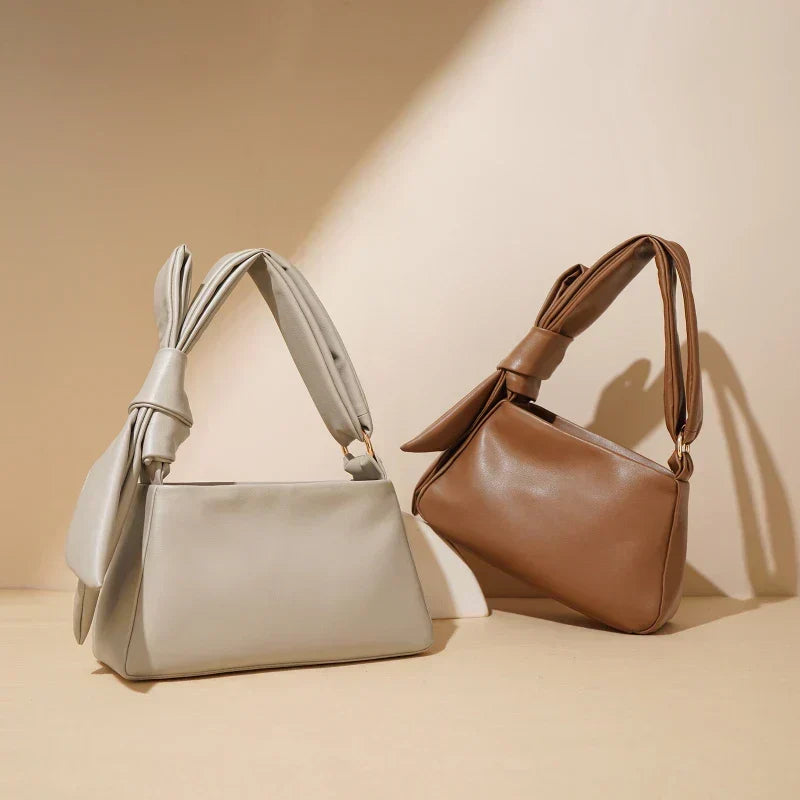 Sac bandoulière en cuir avec nœud Hilda