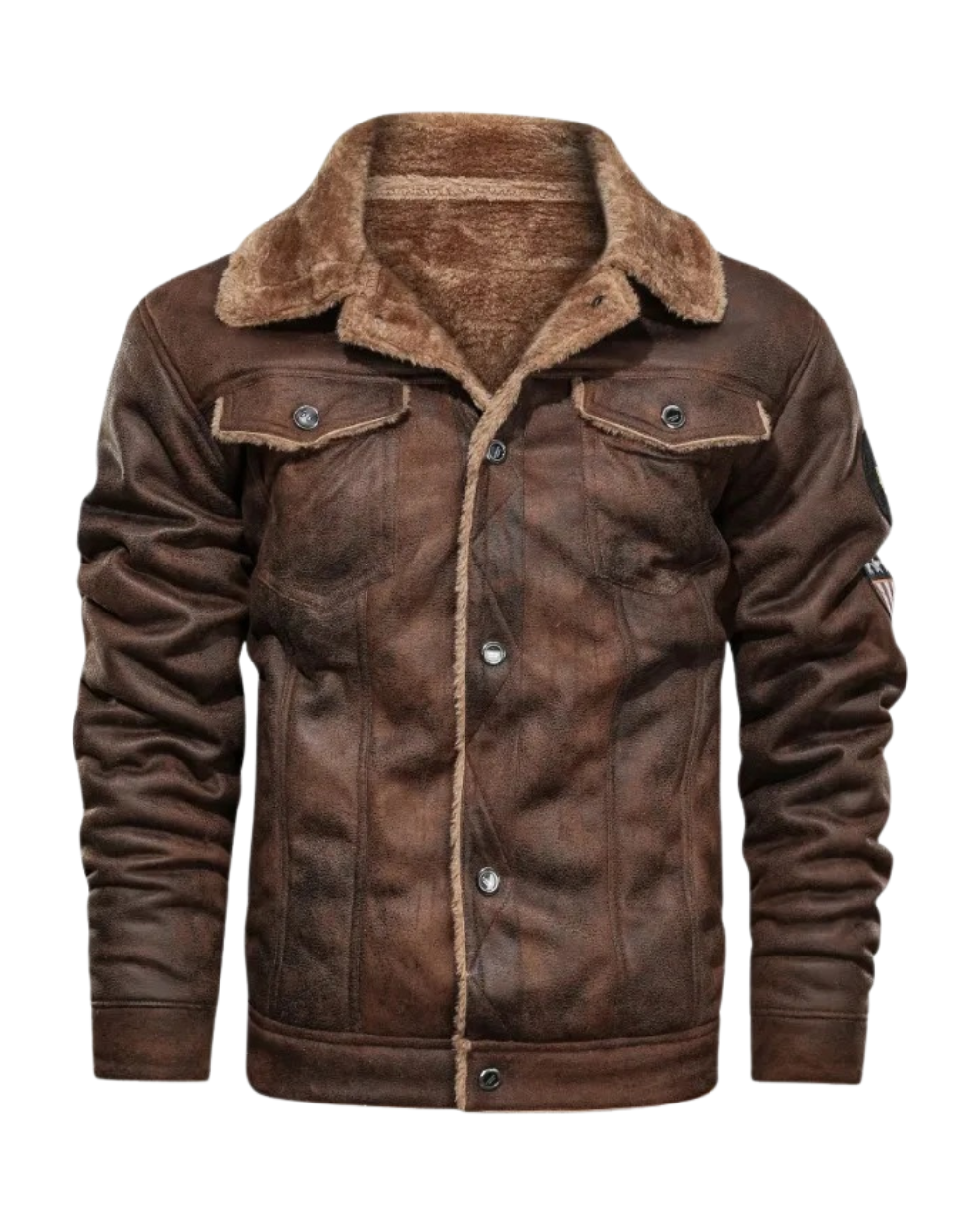 Nicolò | Veste en cuir doublée polaire