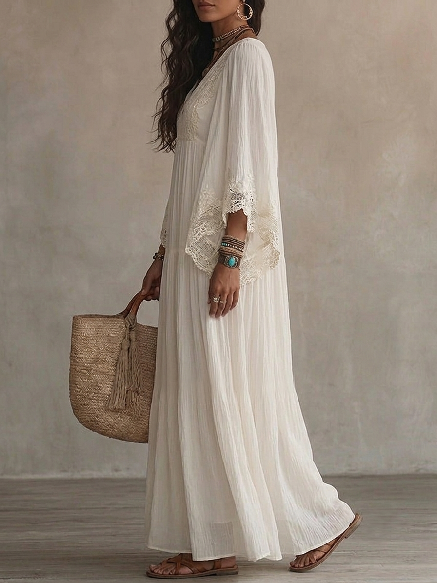 Anna | Robe Perle Blanche